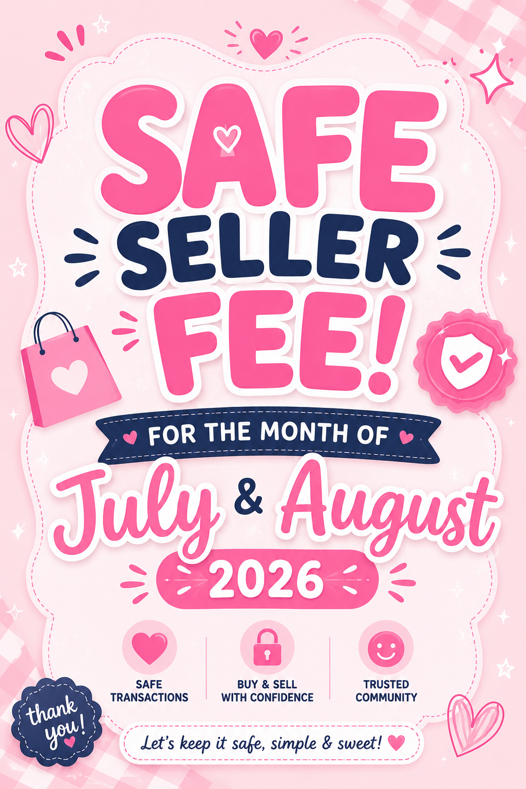 Safe Seller Fee July/August UNLIMITED POSTING