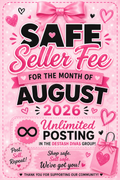Safe Seller Fee August UNLIMITED POSTING