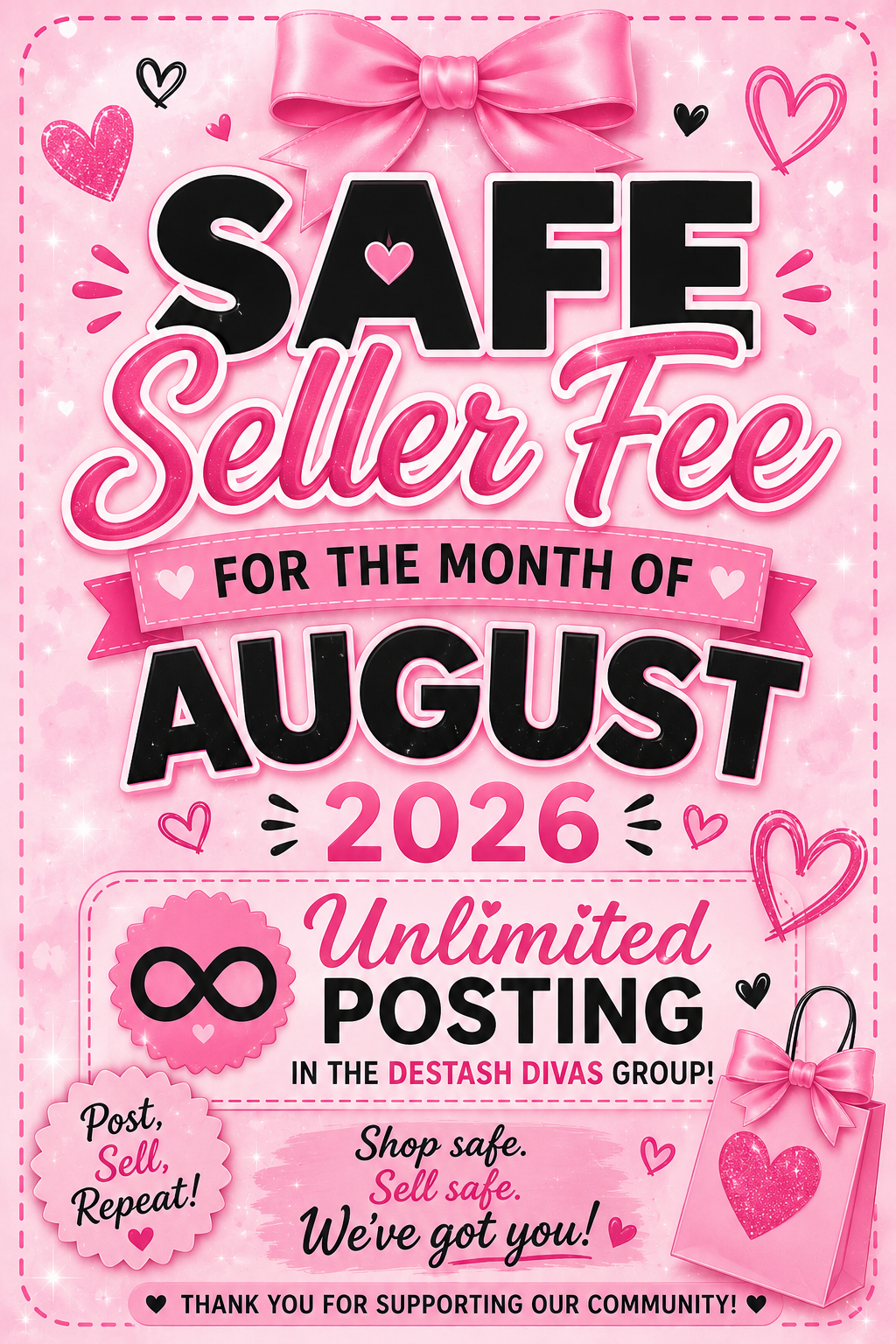 Safe Seller Fee August UNLIMITED POSTING