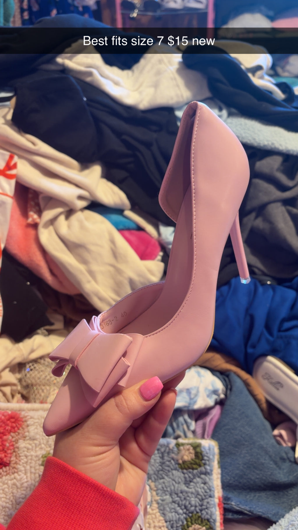 Pink Bow Heels 7.5 Women’s New