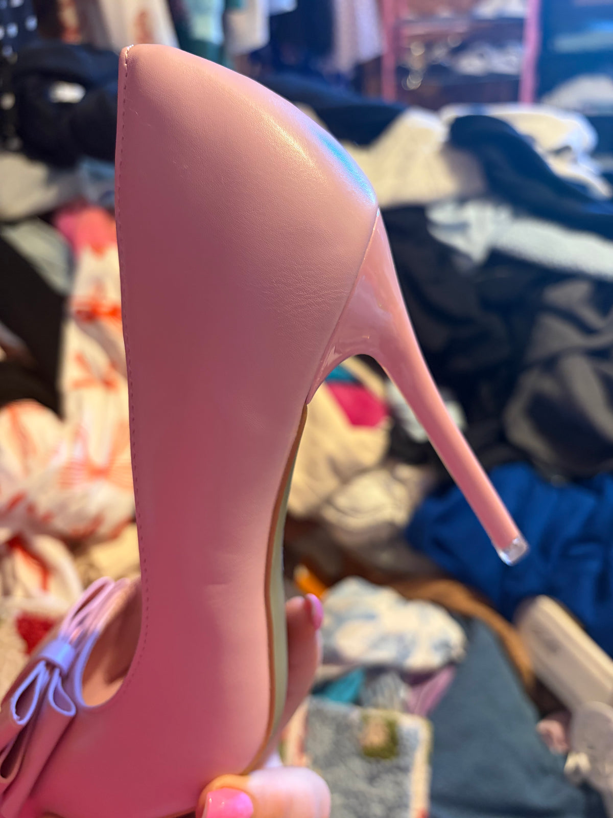 Pink Bow Heels 7.5 Women’s New
