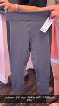 Lululemon Size 14 Ribbed Leggings NWT