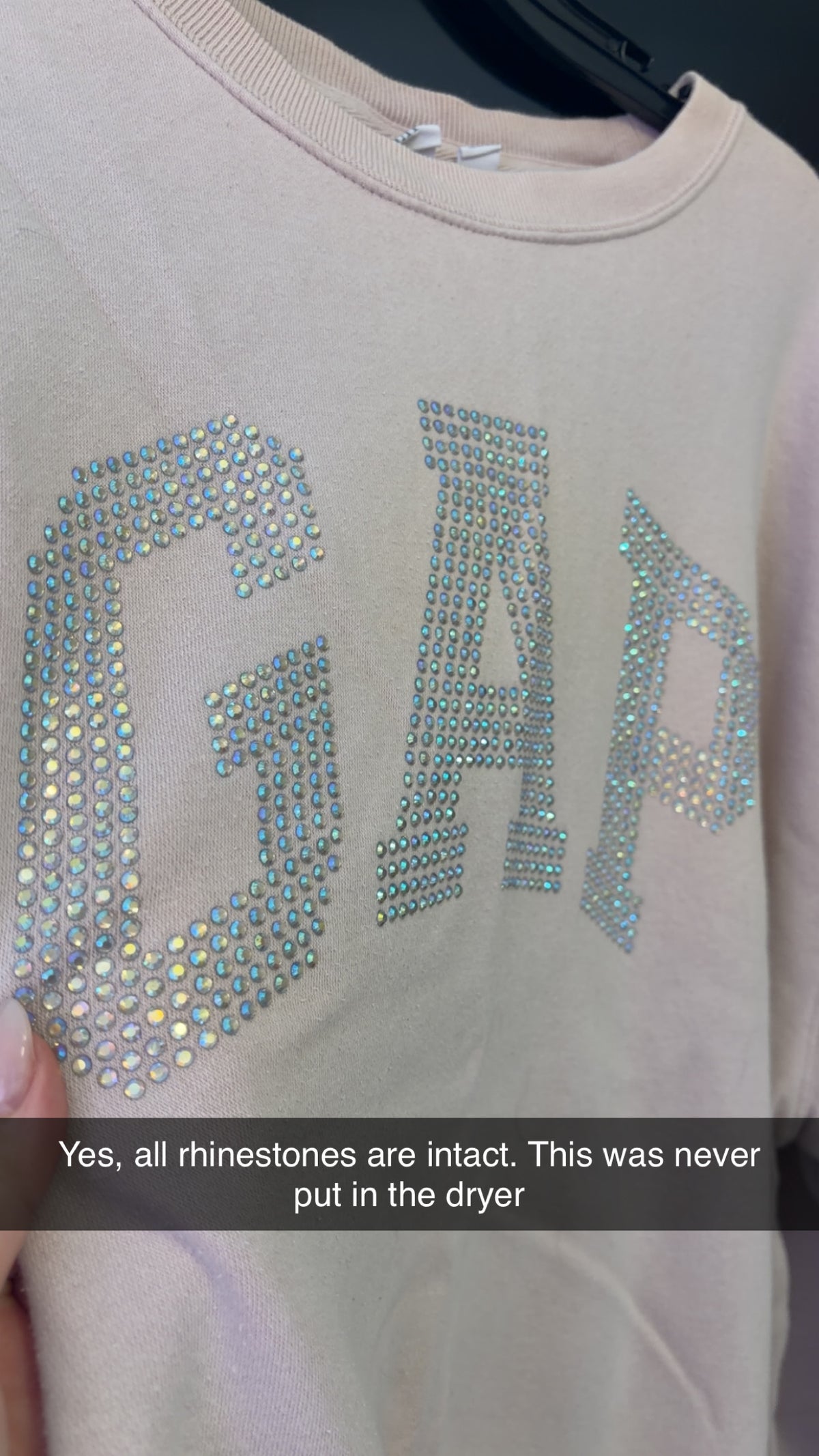 Rhinestone Gap Women’s Crewneck Sweatshirt XL