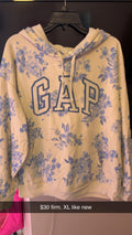 Gap Women’s Floral Hoodie XL NEW