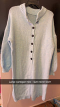 Light Blue Women’s Cardigan NEW Large