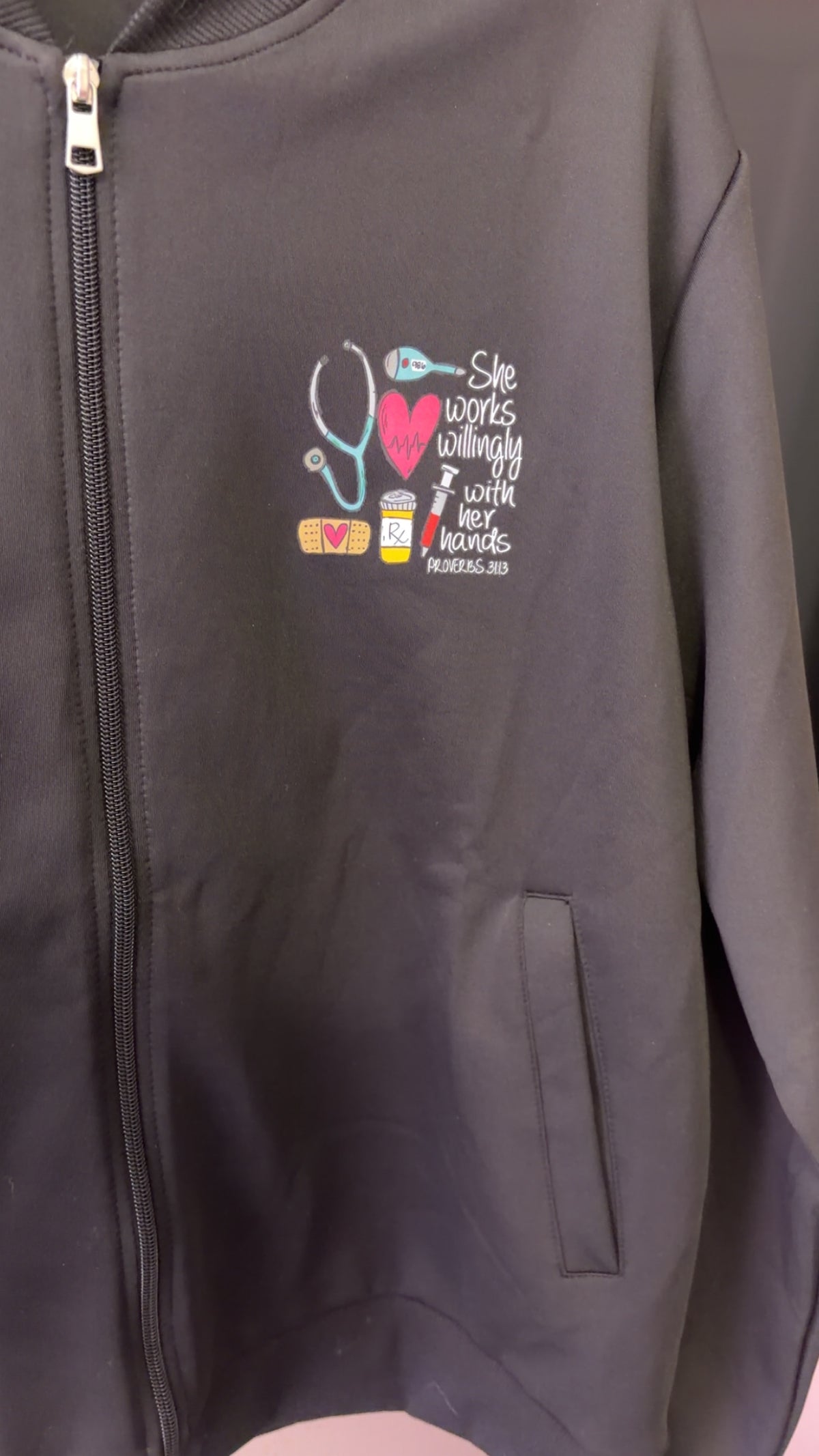 Nurse Scrub Jacket NEW Best Fits Large