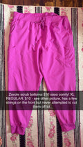 Vibrant Purple Scrub Pants XL REGULAR - See Pics
